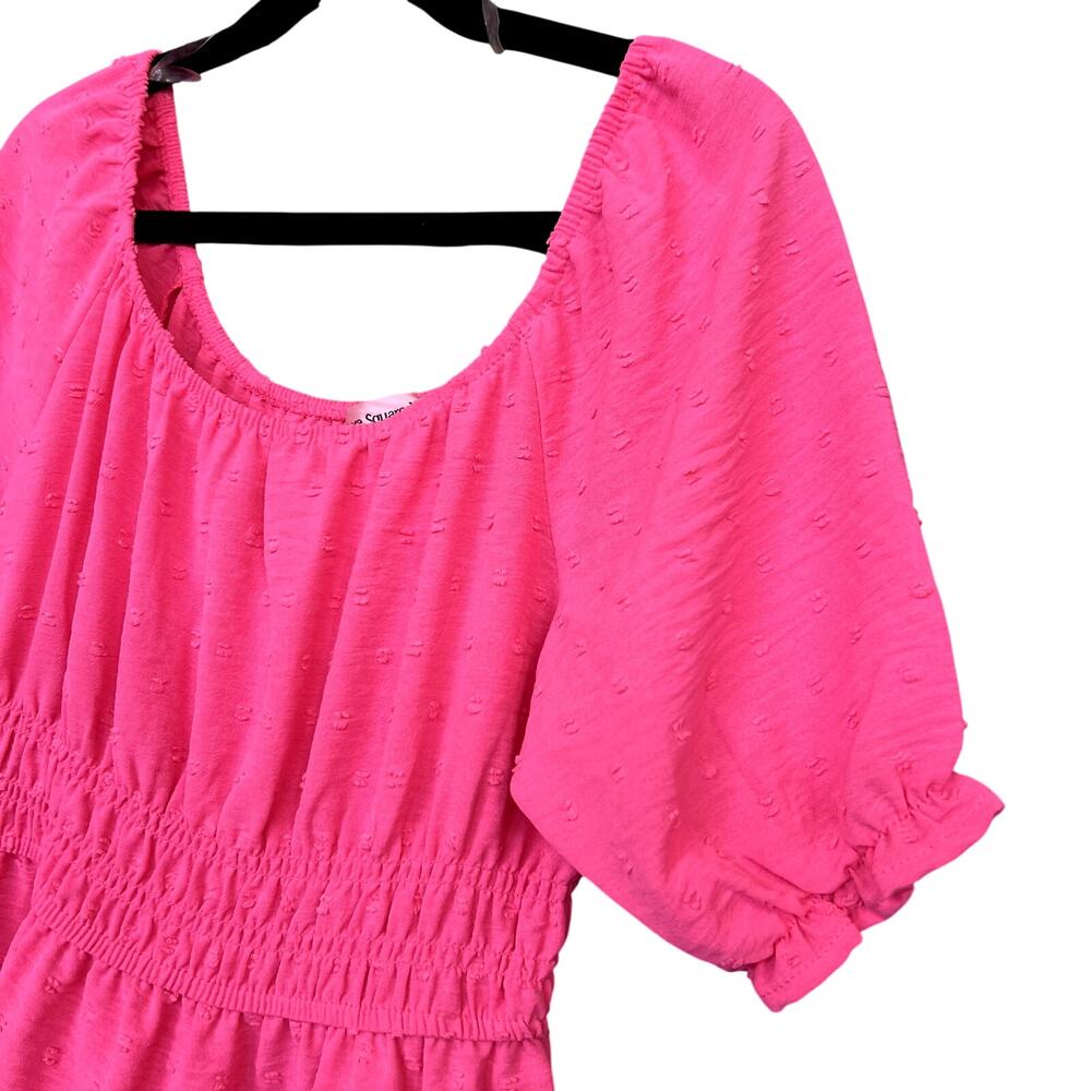 Love Squared Open Shoulder Tiered Pink Ruffle Dress Girls Size 10